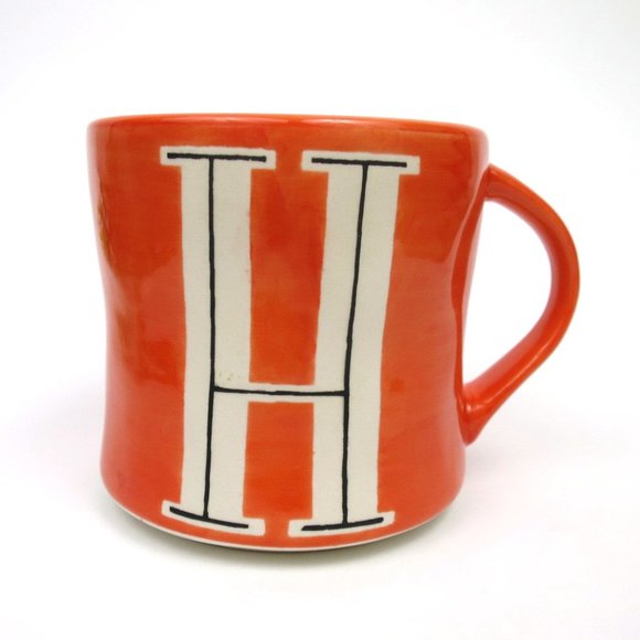 Anthropologie Other - Anthropologie 'H' Handpainted Monogram Mug